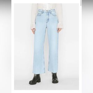 Frame le high tight wide leg